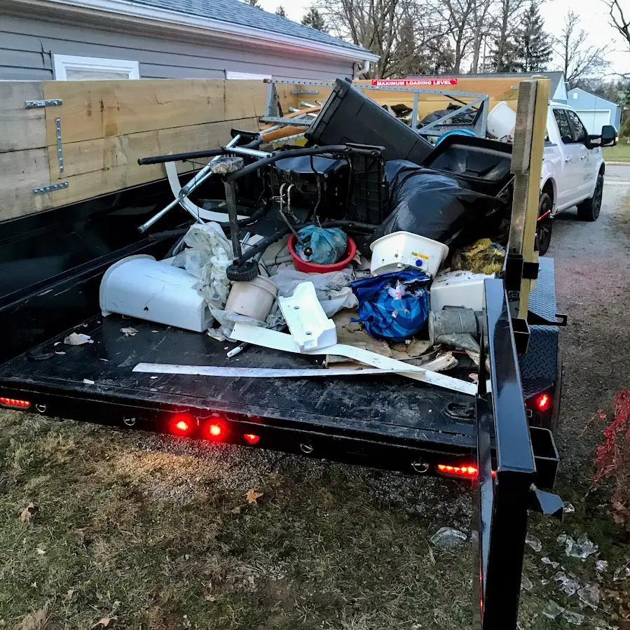 Roll-off dumpster delivered to a residential driveway in Pacifica