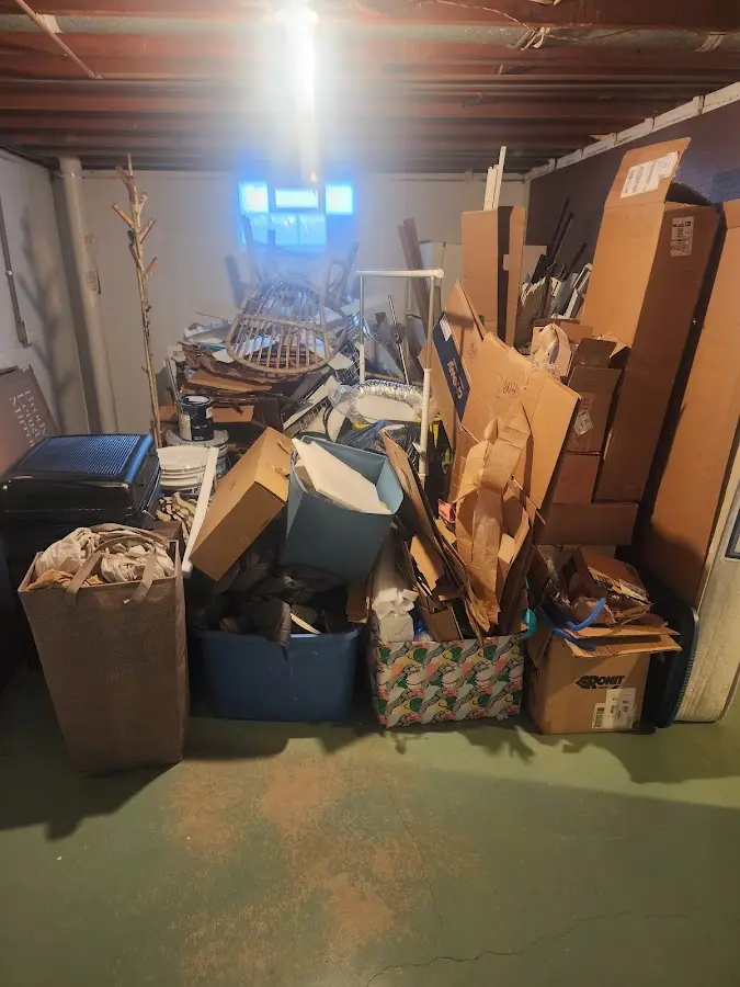 Roll-off dumpster container at job site for 15 Yard Dumpster Rental in Pacifica